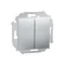 Double push-button double-circuit: 2 inputs 2 outputs (module) 10A 250V screw terminals aluminum (metallic)