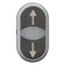 Double pushbutton drive with spring return, black - arrows up, down, M22-DDL-S-X7/X7