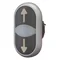 Double pushbutton drive with spring return, black - arrows up, down, M22-DDL-S-X7/X7