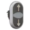 Double pushbutton drive with spring return, black - arrows up, down, M22-DDL-S-X7/X7