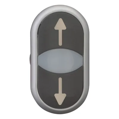 Double pushbutton drive with spring return, black - arrows up, down, M22-DDL-S-X7/X7