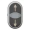 Double pushbutton drive with spring return, black - arrows up, down, M22-DDL-S-X7/X7