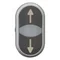 Double pushbutton drive with spring return, black - arrows up, down, M22-DDL-S-X7/X7