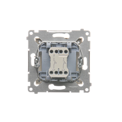 Double pushbutton without pictogram (module) 10A 250V quick connectors cream