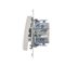Double pushbutton without pictogram (module) 10A 250V quick connectors white