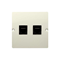 Double RJ11 telephone socket (module) beige