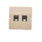 Double RJ11 telephone socket (module) beige