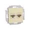 Double RJ11 telephone socket (module) beige