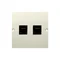 Double RJ11 telephone socket (module) beige