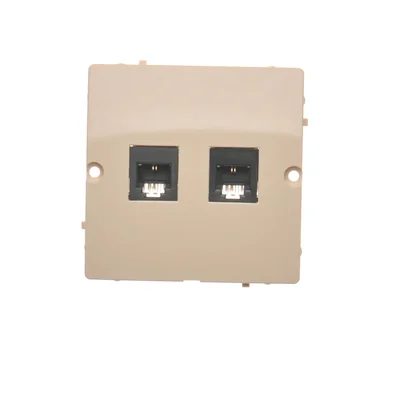 Double RJ11 telephone socket (module) beige