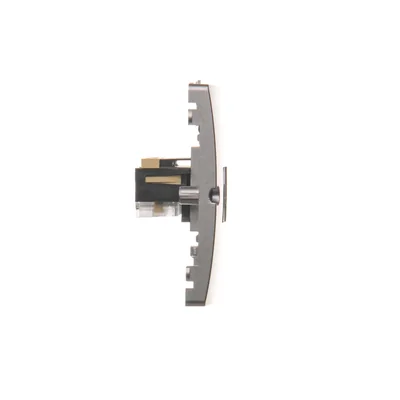 Double RJ11 telephone socket (module) inox (metallic)