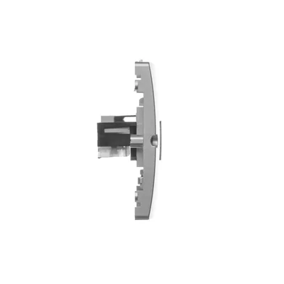 Double RJ11 telephone socket (module) metallic satin
