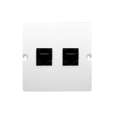 Double RJ11 telephone socket (module) white