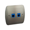 Double RJ12 telephone socket metallic satin