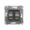 Double RJ12 telephone socket (module) anthracite (metallic)