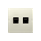 Double RJ12 telephone socket (module) beige