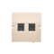 Double RJ12 telephone socket (module) beige