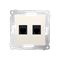 Double RJ12 telephone socket (module) cream