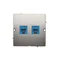 Double RJ12 telephone socket (module) satin (metallic)