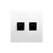 Double RJ12 telephone socket (module) white
