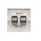 Double RJ12 telephone socket (module) white