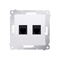 Double RJ12 telephone socket (module) white