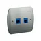 Double RJ12 telephone socket silver metallic