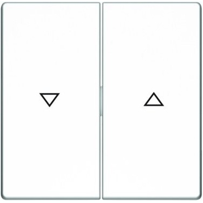 Double rocker with "arrow" imprint, snow-white gloss