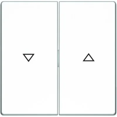 Double rocker with "arrow" imprint, snow-white gloss