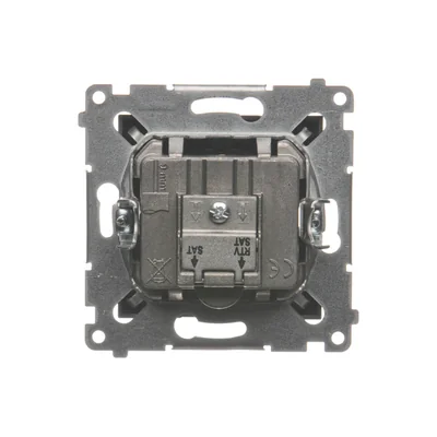 Double satellite antenna socket SAT-SAT-RTV (module) anthracite (metallic)