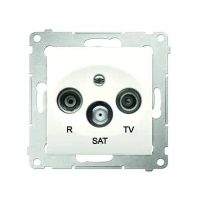 Double satellite antenna socket SAT-SAT-RTV (module) cream