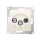 Double satellite antenna socket SAT-SAT-RTV (module) cream