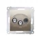 Double satellite antenna socket SAT-SAT-RTV (module) gold (metallic)