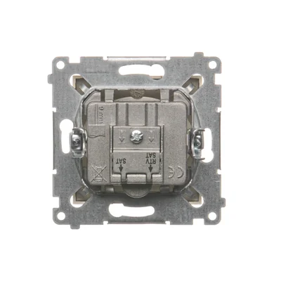 Double satellite antenna socket SAT-SAT-RTV (module) gold (metallic)