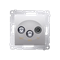 Double satellite antenna socket SAT-SAT-RTV (module) silver (metallic)