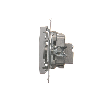 Double satellite antenna socket SAT-SAT-RTV (module) silver (metallic)