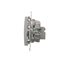 Double satellite antenna socket SAT-SAT-RTV (module) silver (metallic)