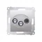 Double satellite antenna socket SAT-SAT-RTV (module) silver (metallic)