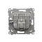Double satellite antenna socket SAT-SAT-RTV (module) silver (metallic)