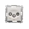 Double satellite antenna socket SAT-SAT-RTV (module) white