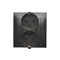 Double Schuko socket with shutters 16A, 250V, screw terminals, anthracite (metallic)