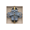 Double Schuko socket with shutters 16A, 250V, screw terminals, cream