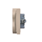 Double Schuko socket with shutters 16A, 250V, screw terminals, cream