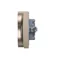 Double Schuko socket with shutters 16A, 250V, screw terminals, gold (metallic)