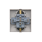 Double Schuko socket with shutters 16A, 250V, screw terminals, silver (metallic)