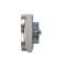 Double Schuko socket with shutters 16A, 250V, screw terminals, silver (metallic)