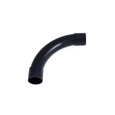 Double-socket elbow PVC connector, size 28, grey