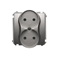 Double socket-outlet (module), 230V, metallic satin