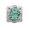 Double socket-outlet (module), 230V, metallic satin