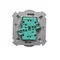 Double socket-outlet (module), 230V, metallic satin